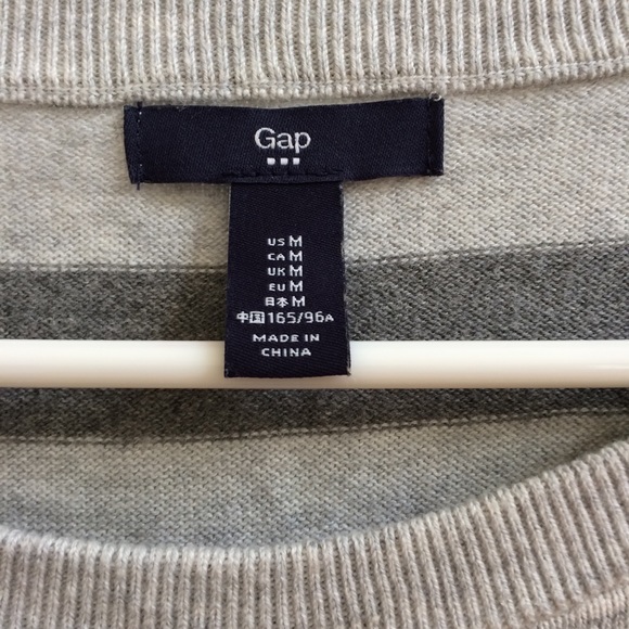 Gap sweater with grey/yellow/white stripes M - Picture 6 of 8